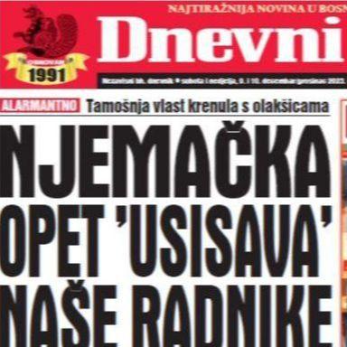 U dvobroju "Dnevnog avaza" čitajte: Njemačka opet "usisava" naše radnike