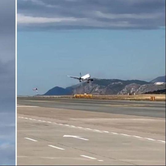 Video / Drama na na nebu iznad Aerodroma Ruđer Bošković, avion se "borio" s burom 