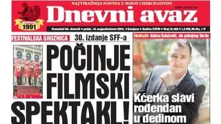 U današnjem "Dnevnom avazu" čitajte: Počinje filmski spektakl!