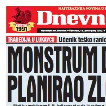 U današnjem "Dnevnom avazu" čitajte: Monstrum dugo planirao zločin