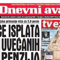 Danas u "Dnevnom avazu" čitajte: Kreće isplata uvećanih penzija