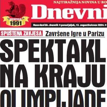 U današnjem "Dnevnom avazu" čitajte: Spektakl na kraju Olimpijade