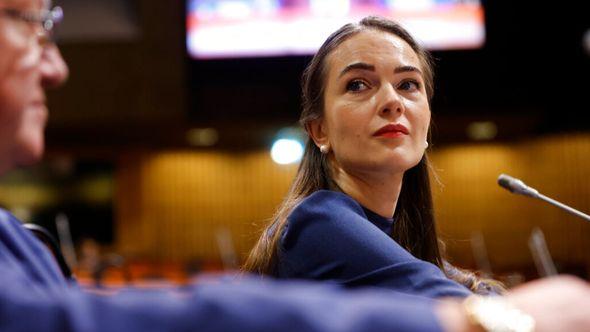 Oleksandra Matviichuk, an Ukrainian human rights lawyer, head of the Center for Civil Liberties and 2022 Nobel Peace Prize laureate, attends a session at the Council of Europe Parliamentary Assembly (PACE) in Strasbourg - Avaz