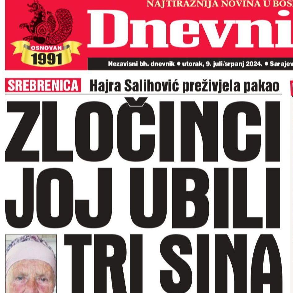 U današnjem "Dnevnom avazu" čitajte: Zločinci joj ubili tri sina