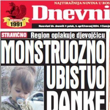 U današnjem "Dnevnom avazu" čitajte: Monstruozno ubistvo Danke