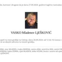 Ovo je likvidirani škaljarac Vasko Lješković: Ubijen iz snajpera dok je ručao u dvorištu