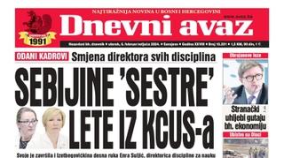 U današnjem "Dnevnom avazu" čitajte: Sebijine "sestre" lete iz KCUS-a