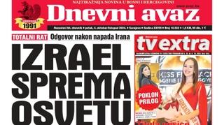 U današnjem "Dnevnom avazu" čitajte da li Izrael sprema osvetu na iranski napad