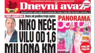 U dvobroju "Dnevnog avaza" čitajte: Niko neće vilu od 1,6 miliona KM