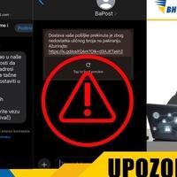 Upozorenje "BH Pošte": Ne nasjedajte na lažne SMS poruke o neuspjeloj dostavi pošiljke