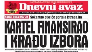 U današnjem "Dnevnom avazu" čitajte: Kartel finansirao i krađu izbora