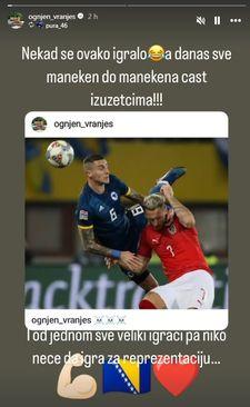 Objava Vranješa na Instagramu - Avaz