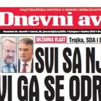 U današnjem "Dnevnom avazu" čitajte o opštoj tuči Trojke, SDA i DF-a za državnu vlast