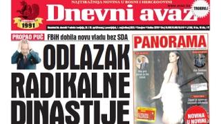 U trobroju "Dnevnog avaza" čitajte: Odlazak radikalne dinastije