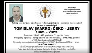 Preminuo Tomislav Čeko - Jerry, biznismen iz Viteza
