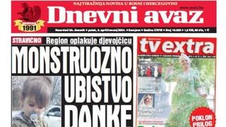 U današnjem "Dnevnom avazu" čitajte: Monstruozno ubistvo Danke