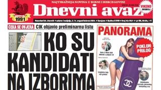 U dvobroju "Dnevnog avaza" čitajte: Ko su kandidati na izborima