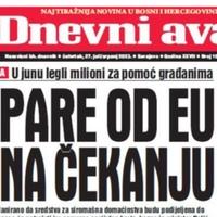 Danas u "Dnevnom avazu" čitajte: Pare od EU na čekanju