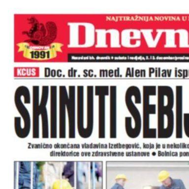 U dvobroju "Dnevnog avaza" čitajte: Skinuti Sebijini lanci