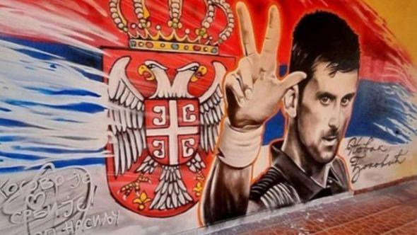 Mural Đokovića u trebinjskom naselju - Avaz