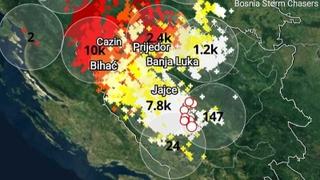 U BiH večeras registrovano više od 21.500 munja i gromova