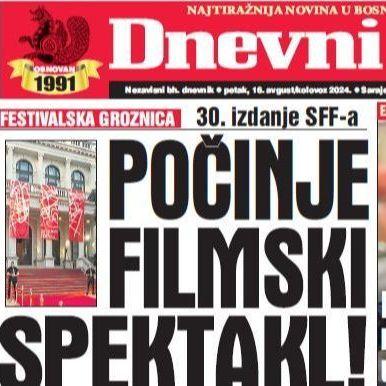 U današnjem "Dnevnom avazu" čitajte: Počinje filmski spektakl!