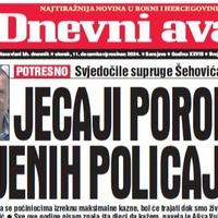 U današnjem "Dnevnom avazu" čitajte ispovijesti supruga ubijenih sarajevskih policajaca