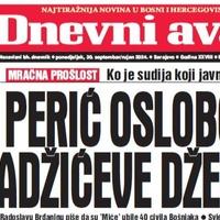 U današnjem "Dnevnom avazu" čitajte kako je Perić oslobodio Karadžićeve dželate