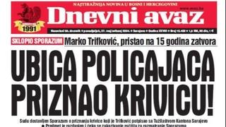 U današnjem "Dnevnom avazu" čitajte: Ubica policajaca priznao krivicu!