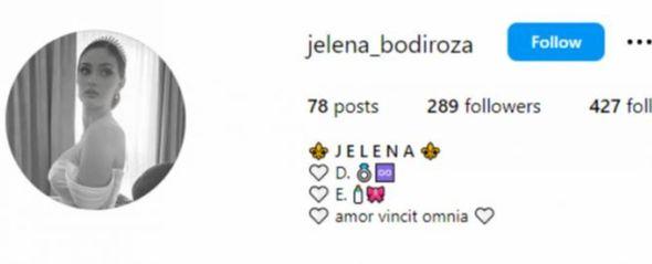 Jelenin profil na Instagramu - Avaz